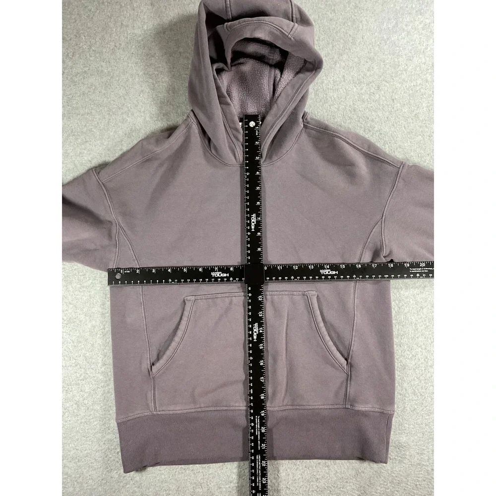 Athleta Girl Coaster Fleece Hoodie Purple Mauve Sweatshirt M 8-10  1493